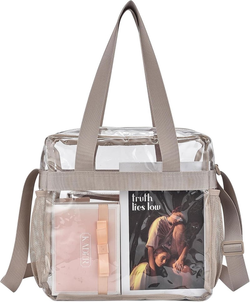 Busiuw Clear Bag for Stadium Events 12x12x6, Clear Bag Clear Tote Bag with Reinforced Straps for Sporting Events Travel - Image 3